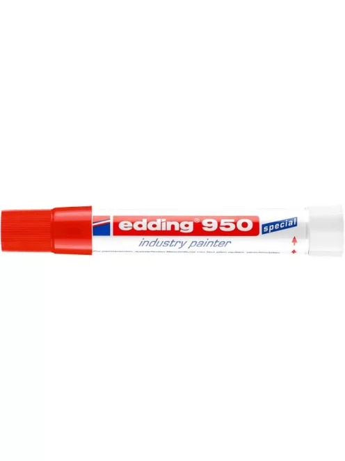 Jelölő marker, 10 mm, kúpos, EDDING "950", piros (TED950P)