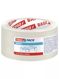   Csomagolószalag, 50 mm x 66 m, TESA "Basic", átlátszó (TESCS58570)
