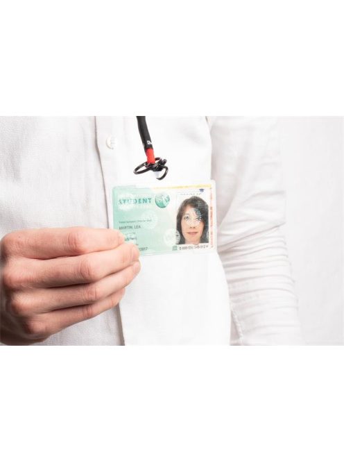 Azonosítókártya-tartó, műanyag, nyitott, fekvő, 54x85 mm, TARIFOLD (TF200429)