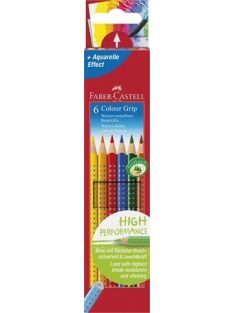   Színes ceruza készlet, háromszögletű, FABER-CASTELL "Grip 2001", 6 különböző szín (TFC112406)
