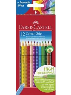   Színes ceruza készlet, háromszögletű, FABER-CASTELL "Grip 2001", 12 különböző szín (TFC112412)