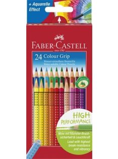   Színes ceruza készlet, háromszögletű, FABER-CASTELL "Grip 2001", 24 különböző szín (TFC112424)