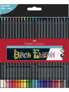   Színes ceruza készlet, háromszögletű, FABER-CASTELL "Black Edition",  24 különböző szín (TFC116424)