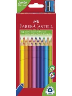   Színes ceruza készlet, háromszögletű, FABER-CASTELL "Jumbo", 20 különböző szín (TFC116520)