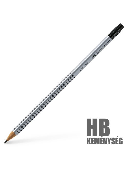 Grafitceruza radírral, HB, háromszögletű, FABER-CASTELL "Grip 2001" (TFC117200)