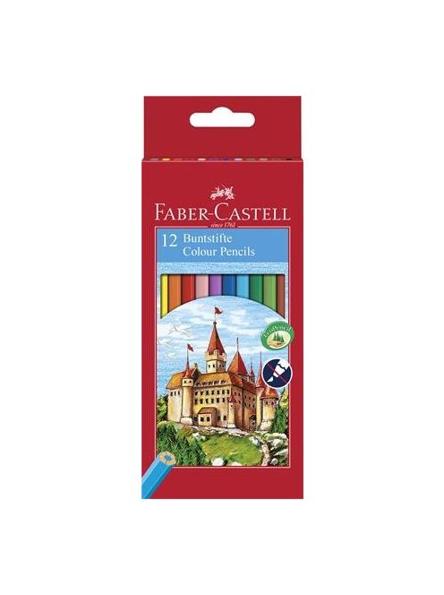Színes ceruza készlet, hatszögletű, FABER-CASTELL "Classic", 12 különböző szín (TFC120112)
