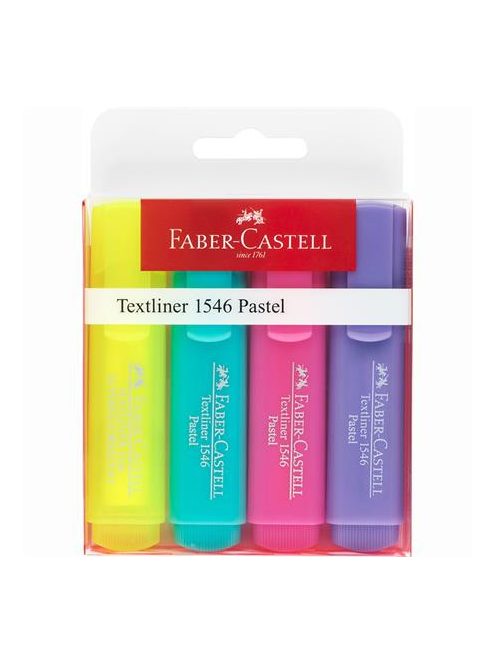 Szövegkiemelő készlet, 1-5 mm, FABER-CASTELL "1546 Pastel", 4 különböző szín (TFC154610)