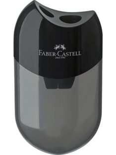   Hegyező, kétlyukú, tartályos, FABER-CASTELL, fekete (TFC183500)