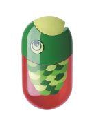 Hegyező és radír, kétlyukú, tartályos, FABER-CASTELL, hal minta (TFC183525)