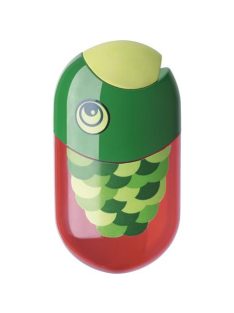   Hegyező és radír, kétlyukú, tartályos, FABER-CASTELL, hal minta (TFC183525)