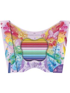   Színes ceruza készlet, fém doboz, FABER-CASTELL "Sparkle", 20 különböző szín, pillangó (TFC201971)