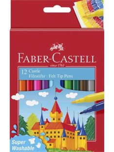   Filctoll készlet, FABER-CASTELL, 12 különböző szín"Castle" (TFC554201)