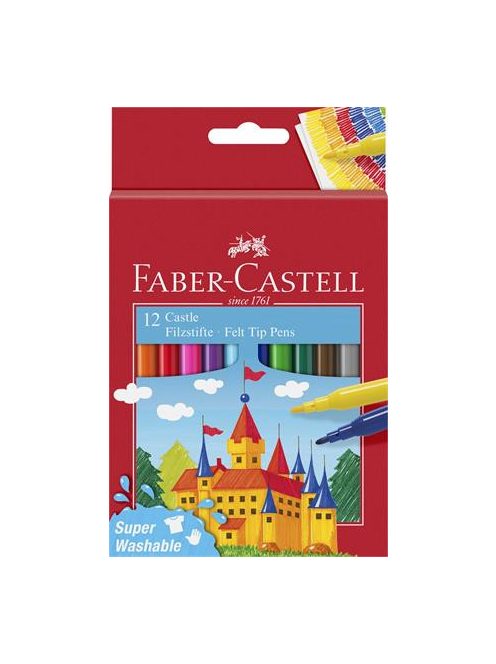 Filctoll készlet, FABER-CASTELL, 12 különböző szín"Castle" (TFC554201)