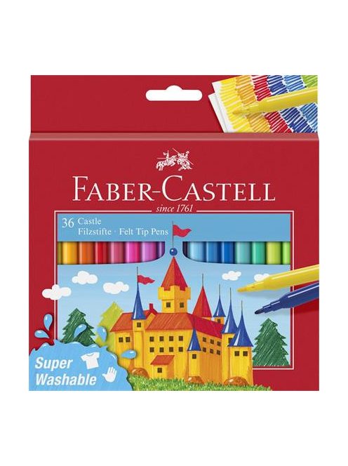 Filctoll készlet, FABER-CASTELL, 36 különböző szín "Castle" (TFC554203)