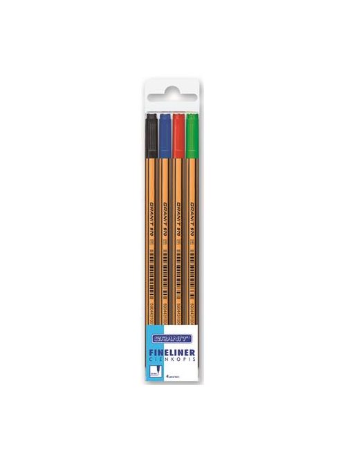 Tűfilc készlet, 0,4 mm, GRANIT "C970", 4 különböző szín (TGC970MIX4)