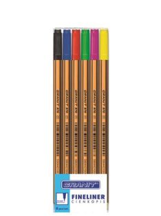   Tűfilc készlet, 0,4 mm, GRANIT "C970", 6 különböző szín (TGC970MIX6)