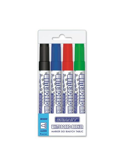 Táblamarker készlet, 2-3 mm, kúpos, GRANIT "M460", 4 különböző szín (TGM460MIX)