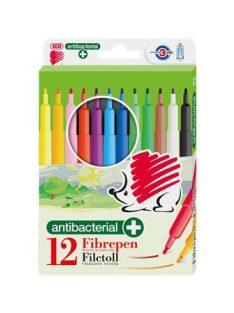   Filctoll készlet, 1 mm, antibakteriális, ICO "Süni 300", 12 különböző szín (TIC30012A)