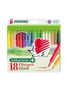   Filctoll készlet, 1 mm, antibakteriális, ICO "Süni 300", 18 különböző szín (TIC30018A)