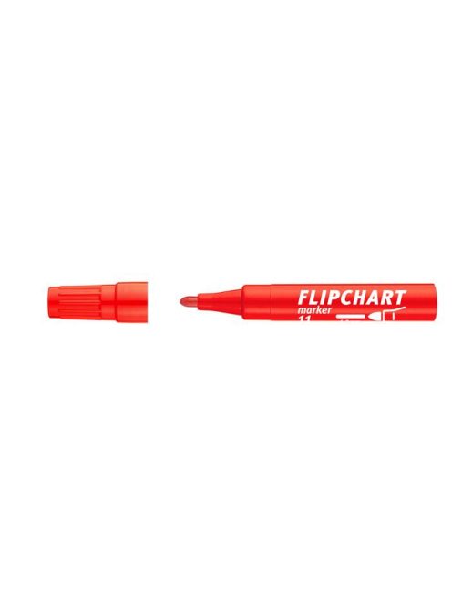 Flipchart marker, 1-3 mm, kúpos, ICO "Artip 11", piros (TICA11P)