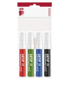   Flipchart marker készlet, 1-3 mm, kúpos, ICO "Artip 11", 4 különböző szín (TICA11V4)