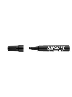   Flipchart marker, 1-4 mm, vágott, ICO "Artip 12", fekete (TICA12FK)