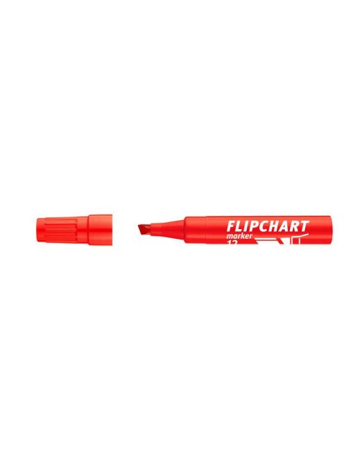 Flipchart marker, 1-4 mm, vágott, ICO "Artip 12", piros (TICA12P)