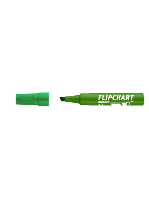 Flipchart marker, 1-4 mm, vágott, ICO "Artip 12 ", zöld (TICA12Z)