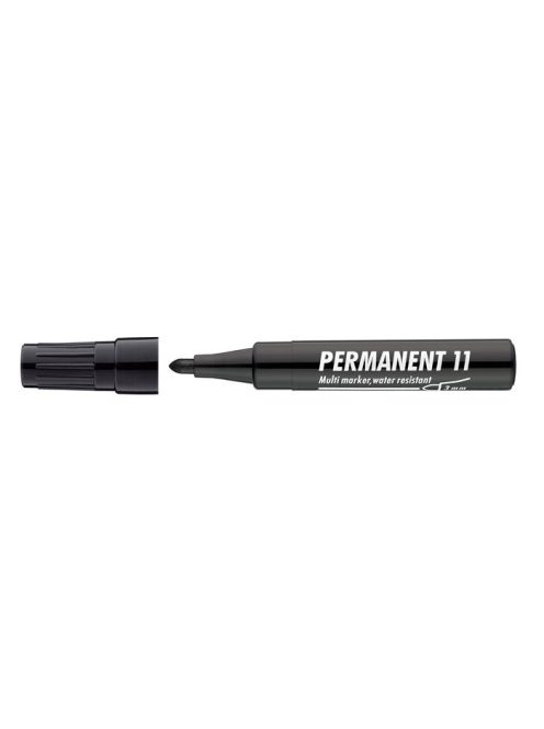 Alkoholos marker, 1-3 mm, kúpos, ICO "Permanent 11", fekete (TICP11FK)