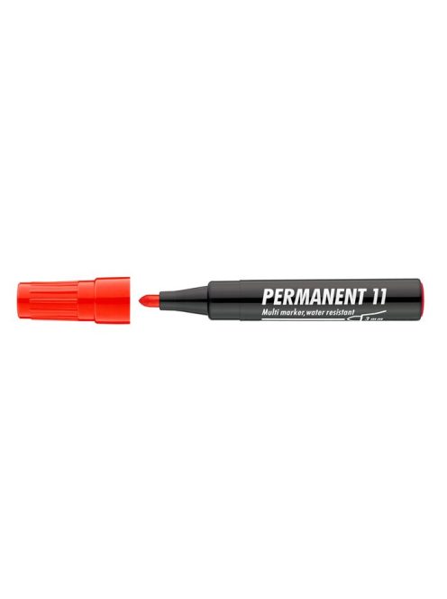 Alkoholos marker, 1-3 mm, kúpos, ICO "Permanent 11", piros (TICP11P)