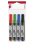 Alkoholos marker készlet, 1-3 mm, kúpos, ICO "Permanent 11 XXL", 4 különböző szín (TICP11XV4)