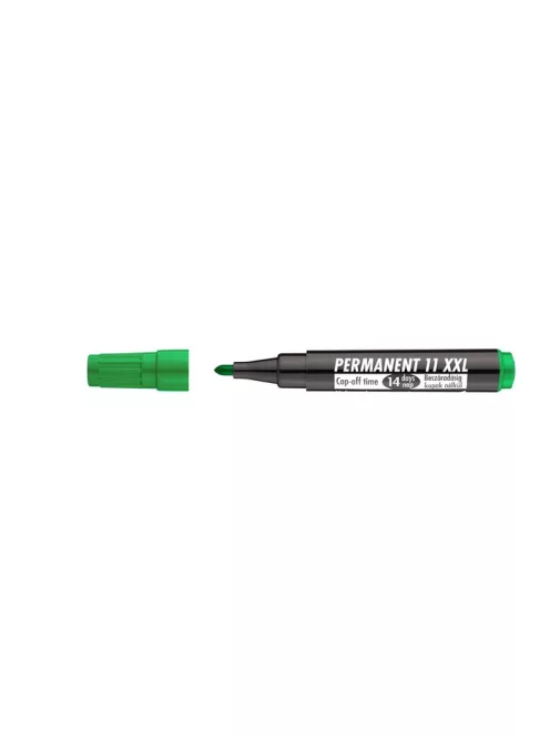 Alkoholos marker, 1-3 mm, kúpos, ICO "Permanent 11 XXL", zöld (TICP11XZ)