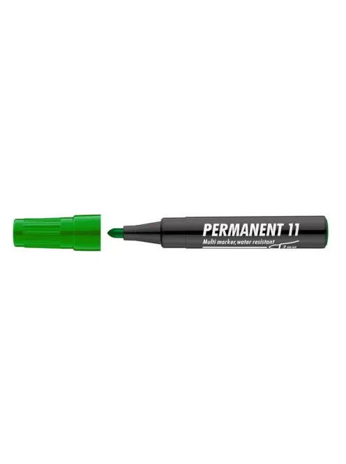 Alkoholos marker, 1-3 mm, kúpos, ICO "Permanent 11", zöld (TICP11Z)