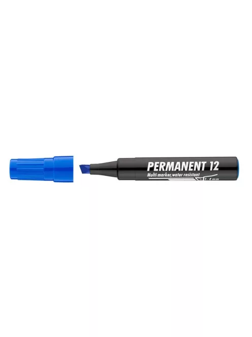 Alkoholos marker, 1-4 mm, vágott, ICO "Permanent 12", kék (TICP12K)