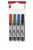 Alkoholos marker készlet, 1-4 mm, vágott, ICO "Permanent 12 XXL", 4 különböző szín (TICP12XV4)