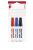 Tábla- és flipchart marker készlet, 1-3 mm, kúpos, ICO "Plan", 3 különböző szín (TICPLV3)