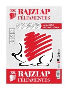   Rajzlap, félfamentes, A4, 120 g/m2, ICO "Süni" (TICRLFFMA4)