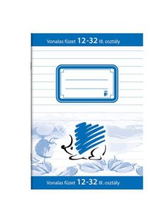   Füzet, tűzött, A5, vonalas, 32 lap, 3. osztály, ICO "Süni" (TICSU1232)