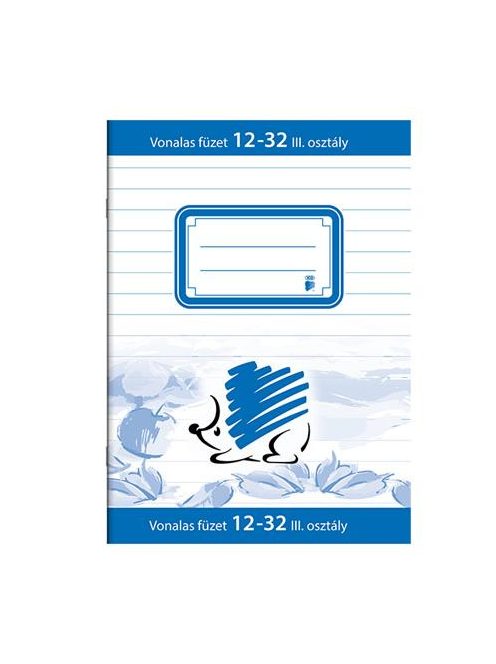 Füzet, tűzött, A5, vonalas, 32 lap, 3. osztály, ICO "Süni" (TICSU1232)