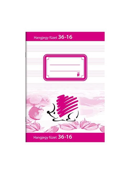 Füzet, tűzött, A5, hangjegy, 16 lap, ICO "Süni" (TICSU3616)
