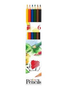   Színes ceruza készlet, hatszögletű, ICO "Süni", 6 különböző szín (TICSU6)