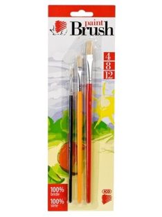   Ecsetkészlet, lapos, no. 4-8-12, fa, ICO "Süni", vegyes színek (TICSUE4812)