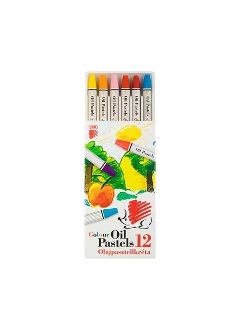 Olajpasztell kréta, ICO "Süni", 12 különböző szín (TICSUOK12)
