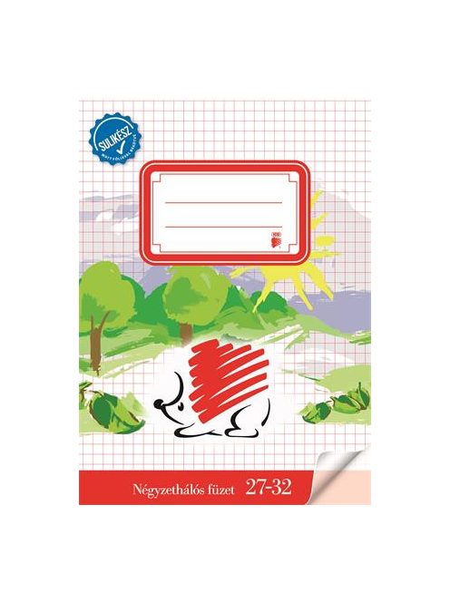 Füzet, tűzött, A5, kockás, 32 lap, ICO "Süni Sulikész" (TICSUSK2732)