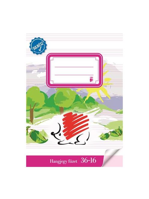 Füzet, tűzött, A5, hangjegy, 16 lap, ICO "Süni Sulikész" (TICSUSK3616)