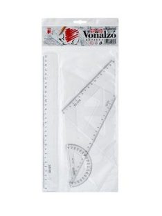   Vonalzókészlet, műanyag, 4 darabos, ICO "Süni" (TICSUVK) (TICSUVK)