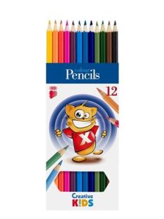   Színes ceruza készlet, hatszögletű, ICO "Creative Kids", 12 különböző szín (TICSZCV12)