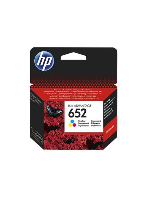 F6V24AE Tintapatron Deskjet Ink Advantage 1115 sor nyomtatókhoz, HP 652 színes, 200 oldal (TJHF6V24A)