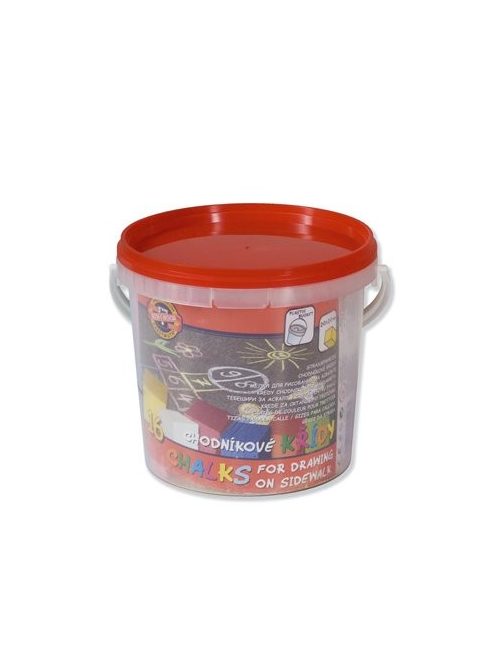Járdakréta, vödörben, KOH-I-NOOR, vegyes szín (TKOH112516)
