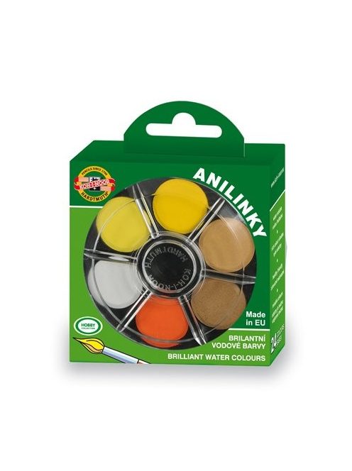 Vízfesték, 24 darabos, 22,5 mm, KOH-I-NOOR "Brillant" (174507)